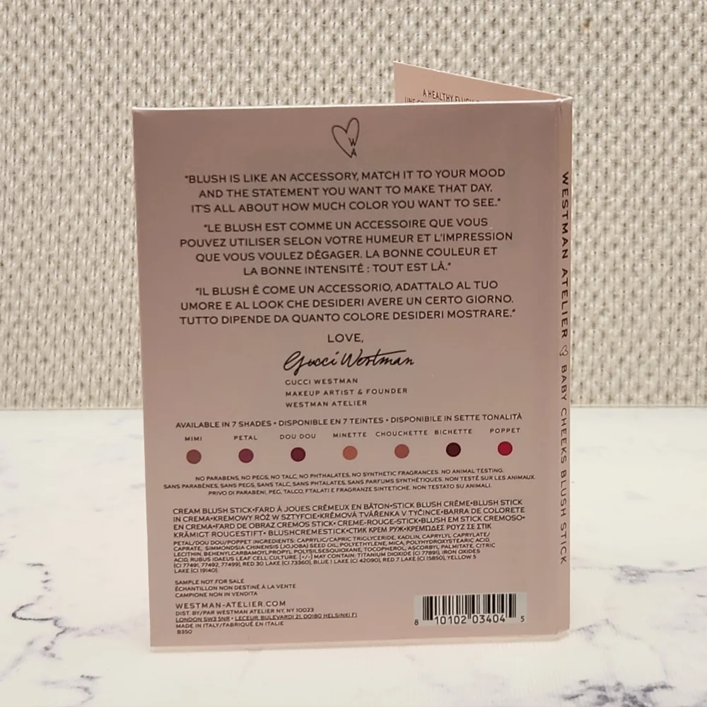 Westman Atelier Baby Cheeks Blush Stick Trial Petal Dou Dou Poppet